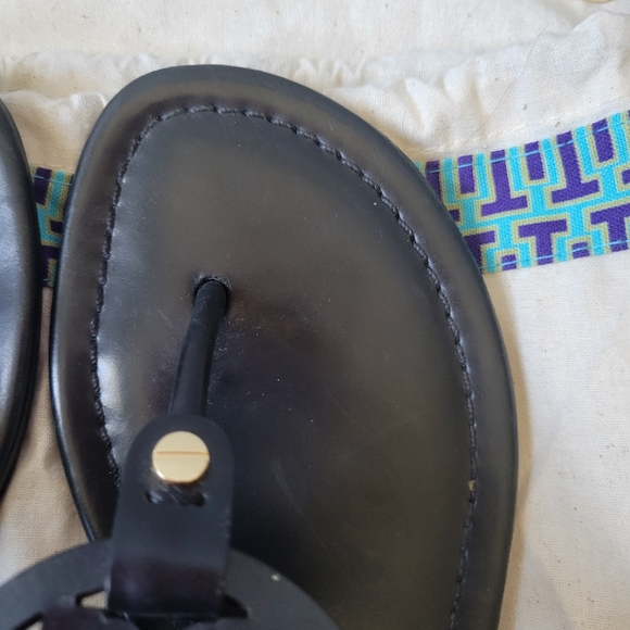 Tory Burch Matte Black Miller Sandal Sz 8 - Picture 5 of 13